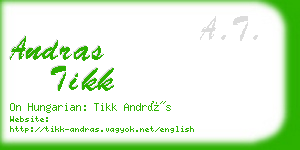 andras tikk business card